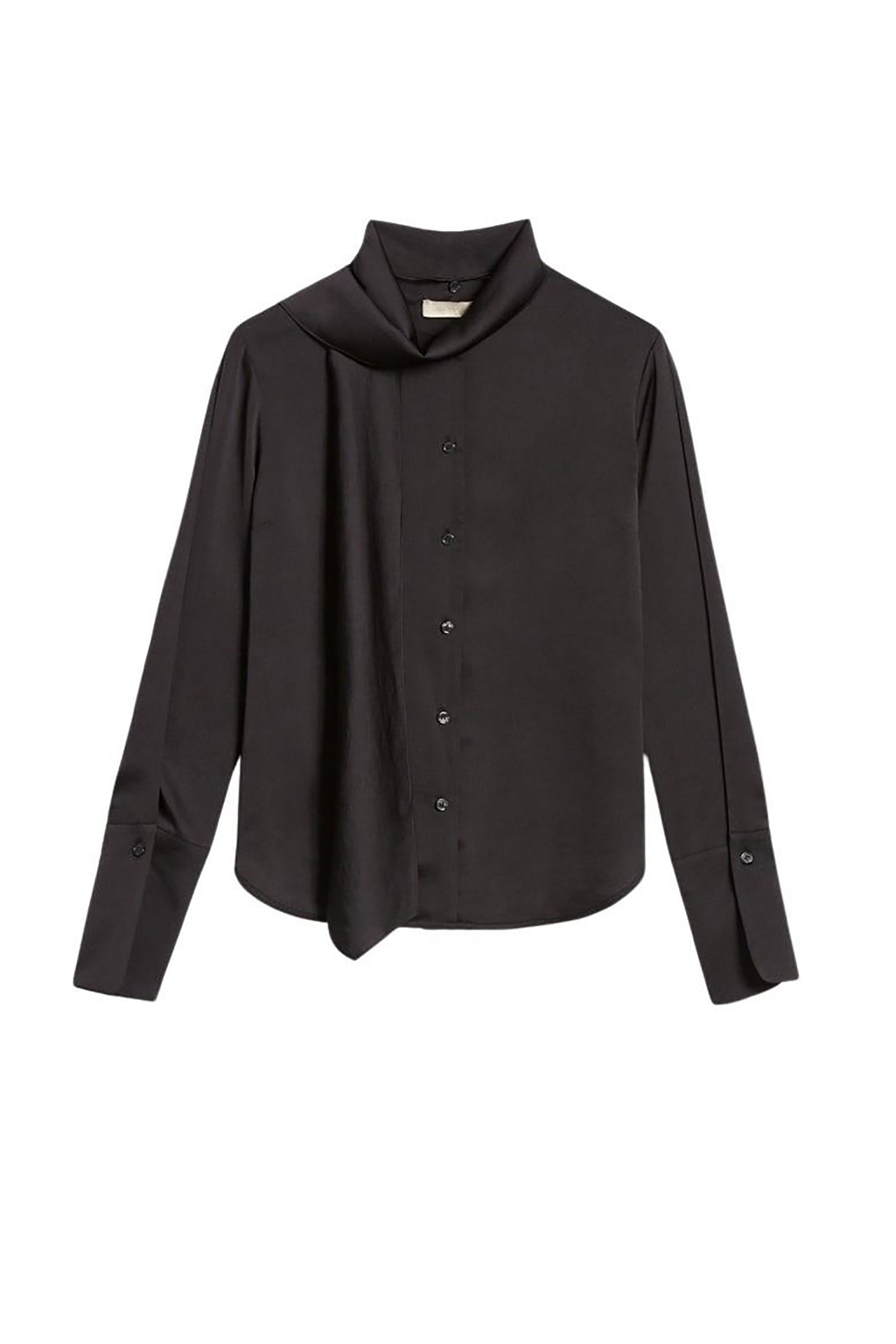 Chemise Filipina en satin - Noir