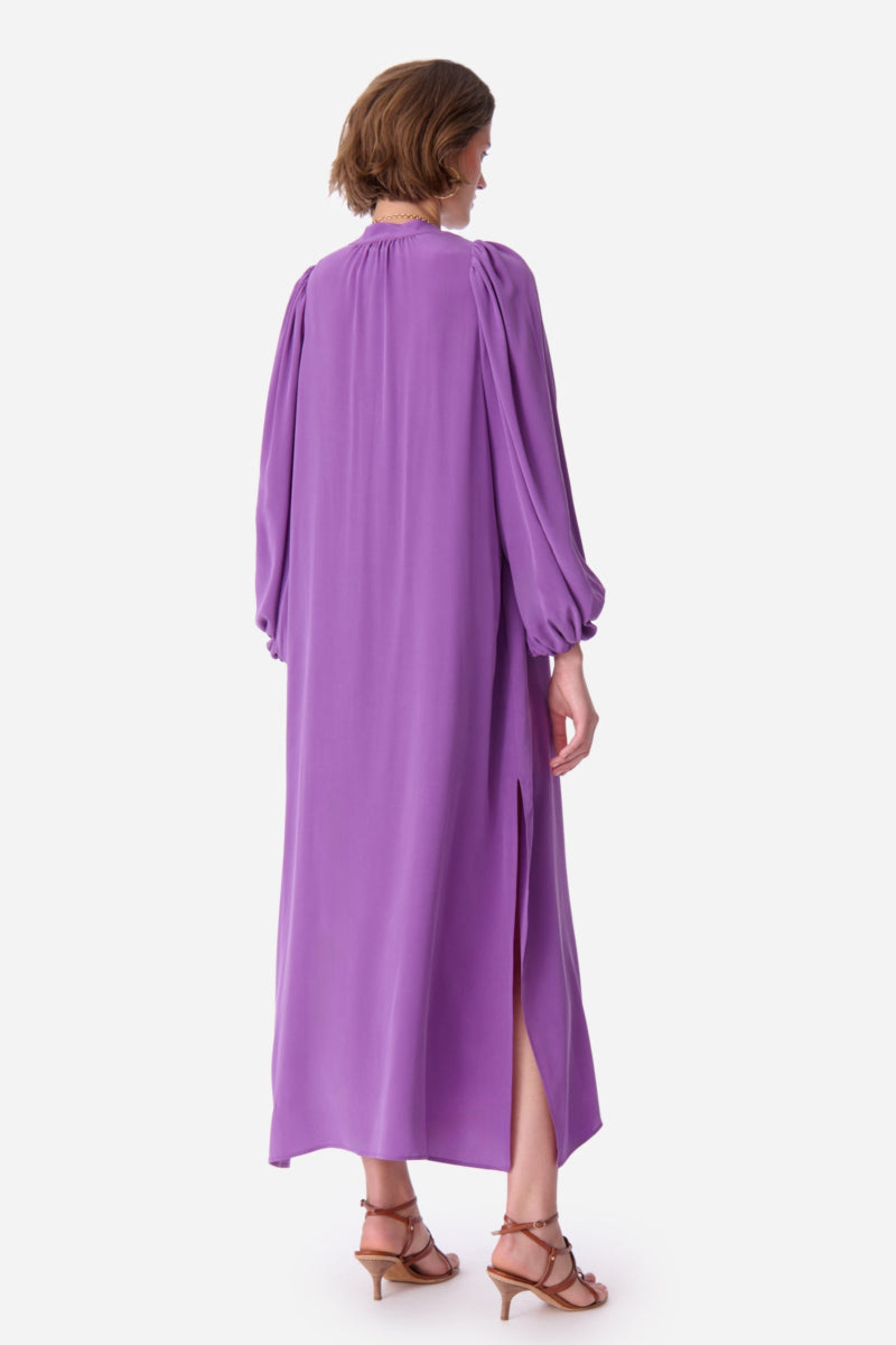 Robe longue Canessa en soie - Ultra Violet