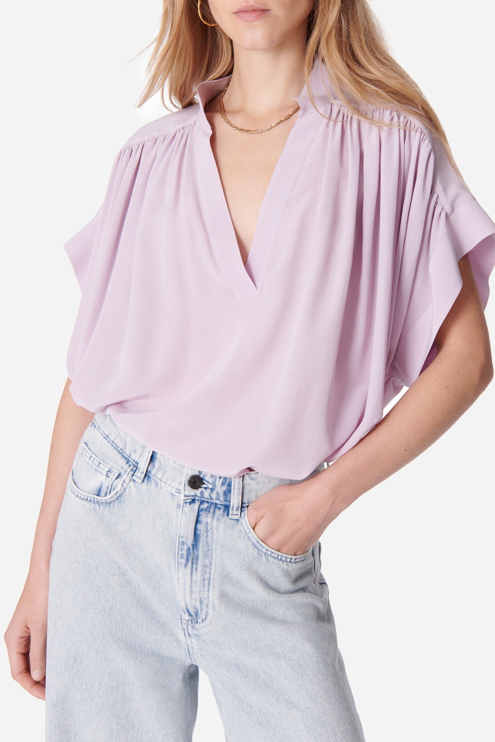RECO : 110 // Blouse Cory en soie - Parme