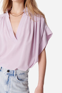 Blouse Cory en soie - Parme
