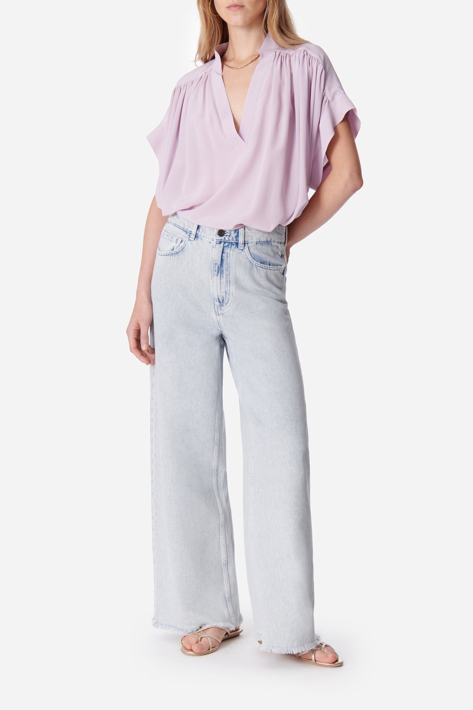 RECO : 110 // Blouse Cory en soie - Parme