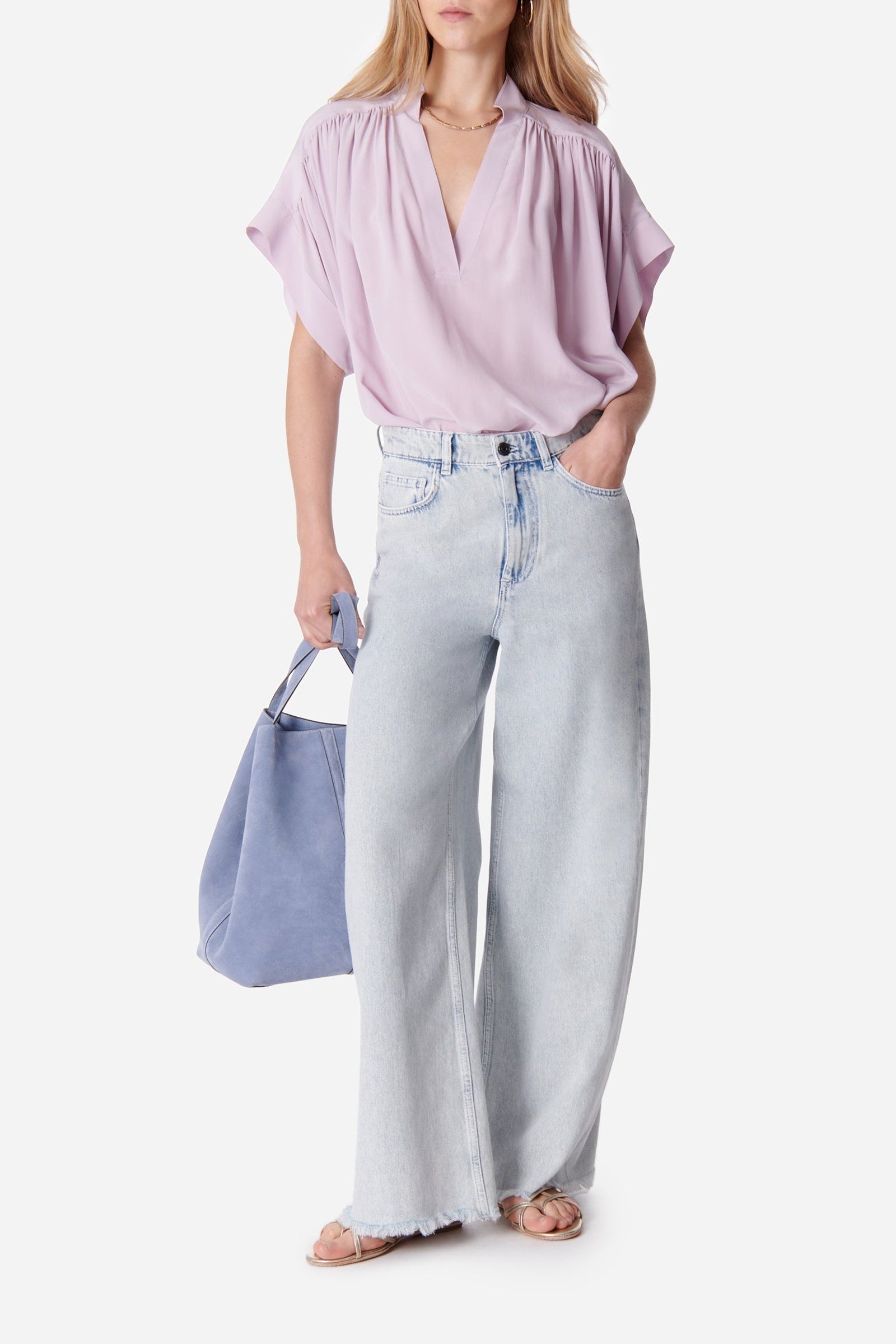RECO : 110 // Blouse Cory en soie - Parme