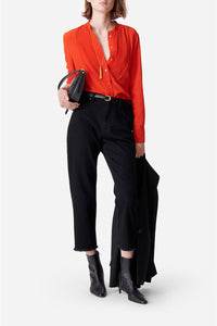 Blouse Deal en soie - Coquelicot