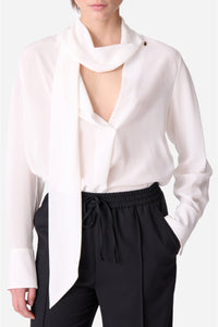 Chemise Esteban en soie - Écru