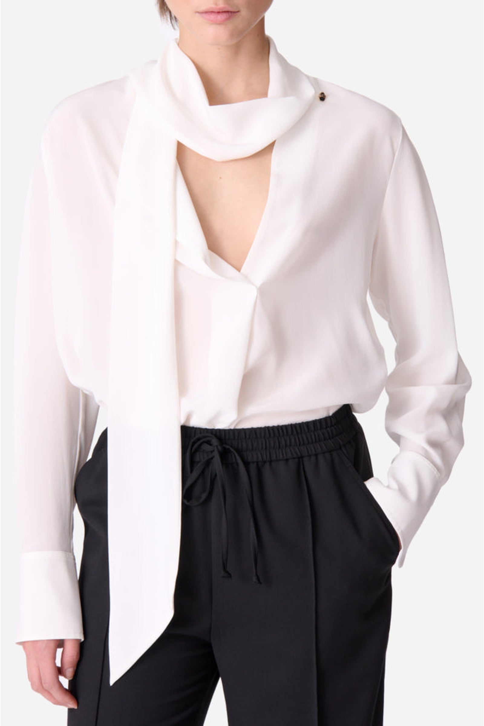 Chemise Esteban en soie - Écru