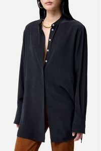 Chemise Feline en soie - Noir