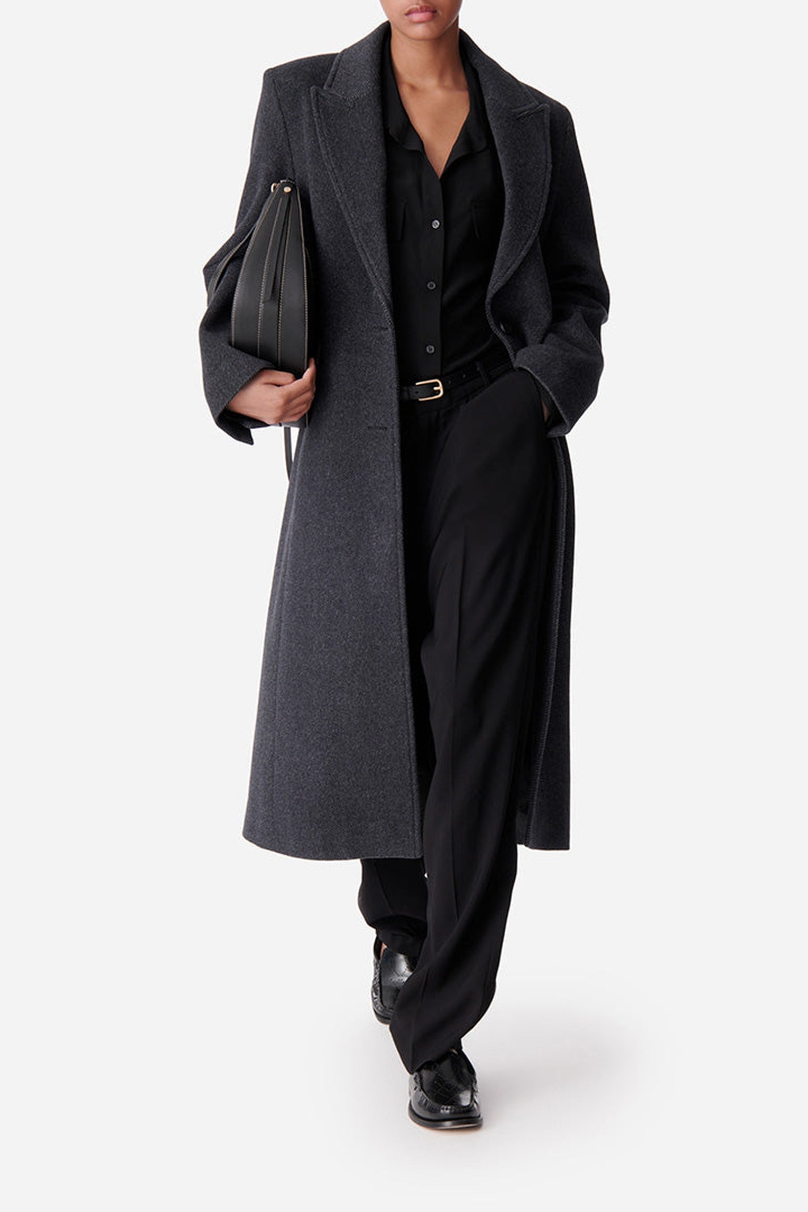 Manteau Darius en laine - Anthracite