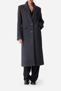 Manteau Darius en laine - Anthracite