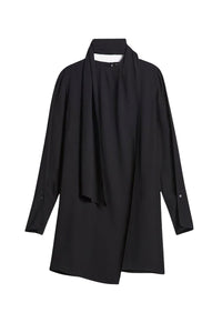 Robe courte asymétrique Ferielle - Noir