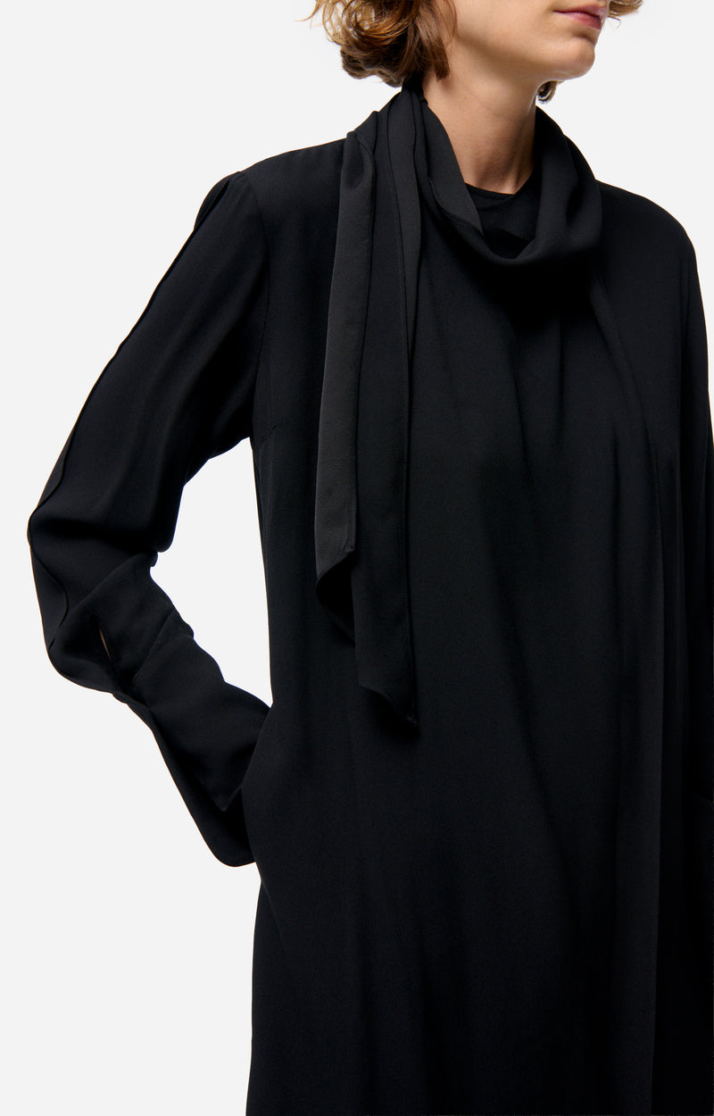 Robe courte asymétrique Ferielle - Noir