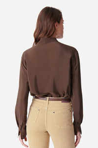 Druyat silk shirt - Coffee