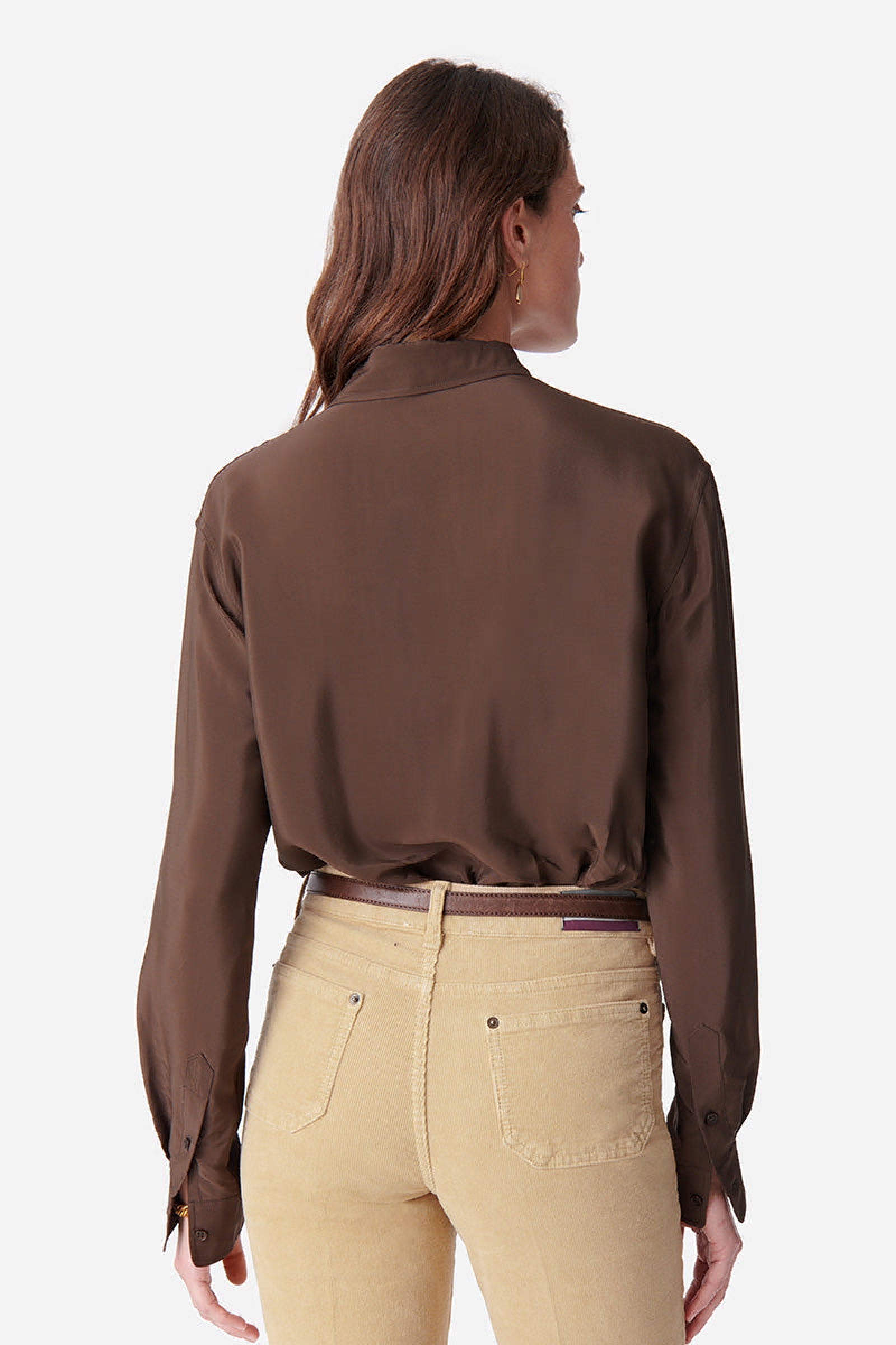 Druyat silk shirt - Coffee