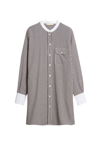 Robe courte Dao à rayures - Noir