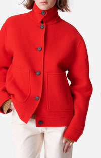 Manteau Diego en laine - Coquelicot