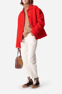 Manteau Diego en laine - Coquelicot