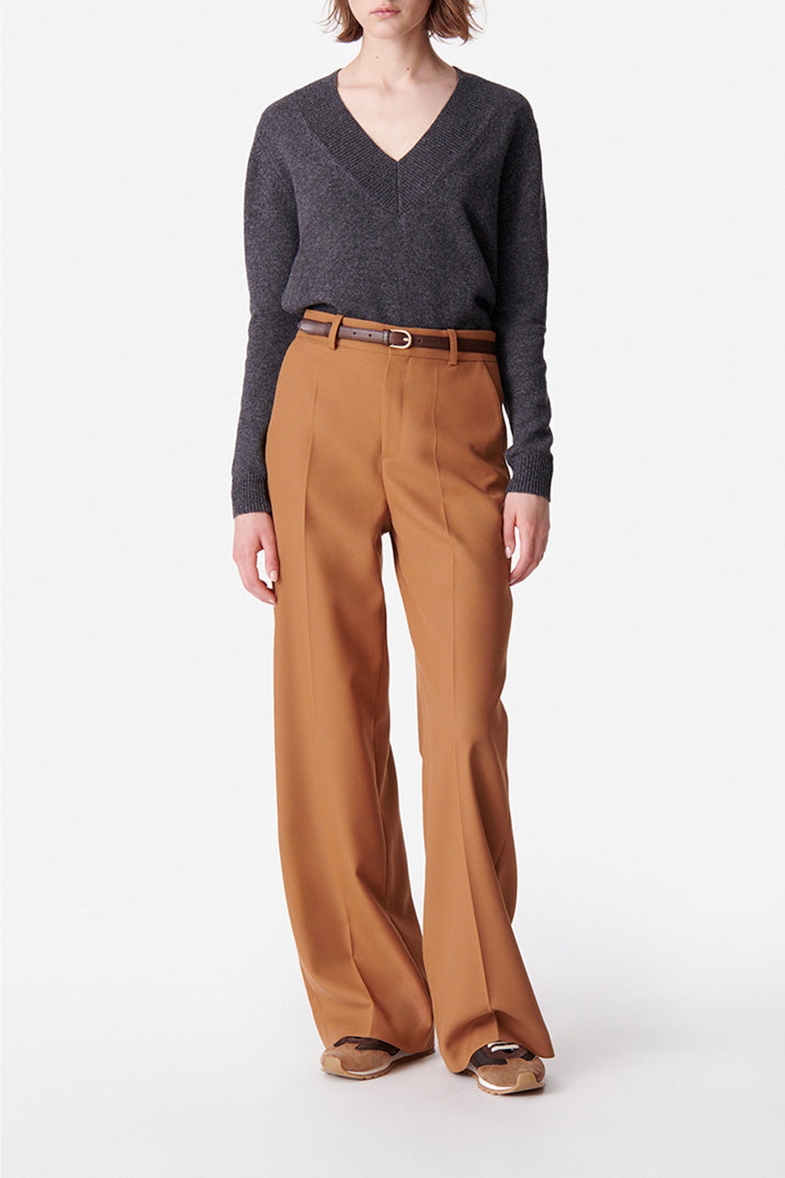 Pantalon Dulce en laine - Marron