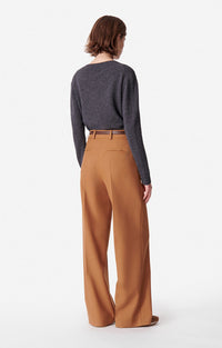 Pantalon Dulce en laine - Marron