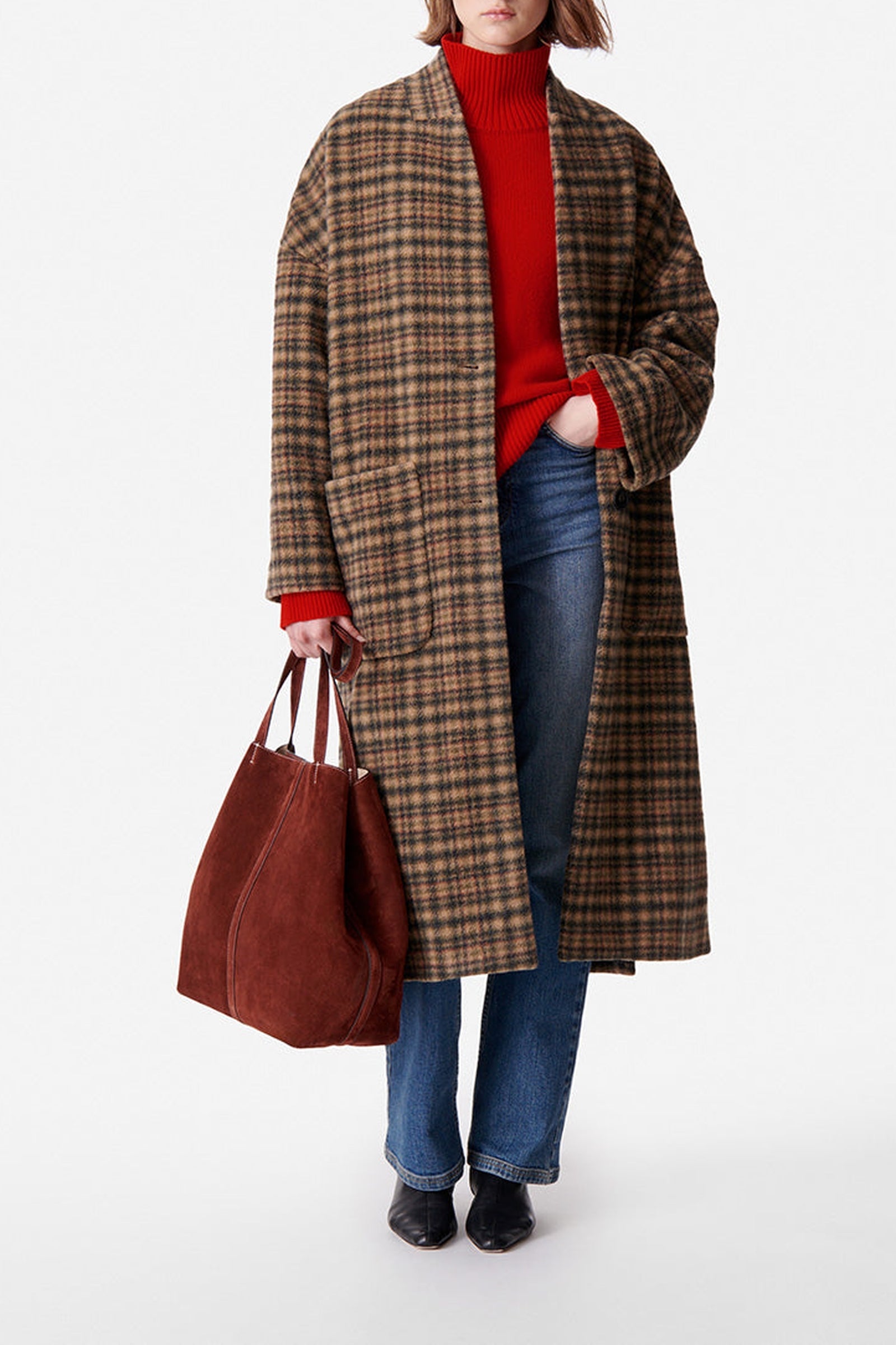 Manteau Bachir en laine - Caramel