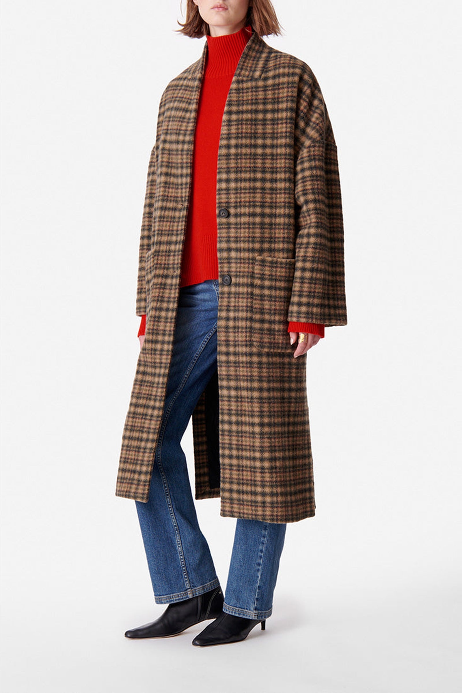 Manteau Bachir en laine - Caramel