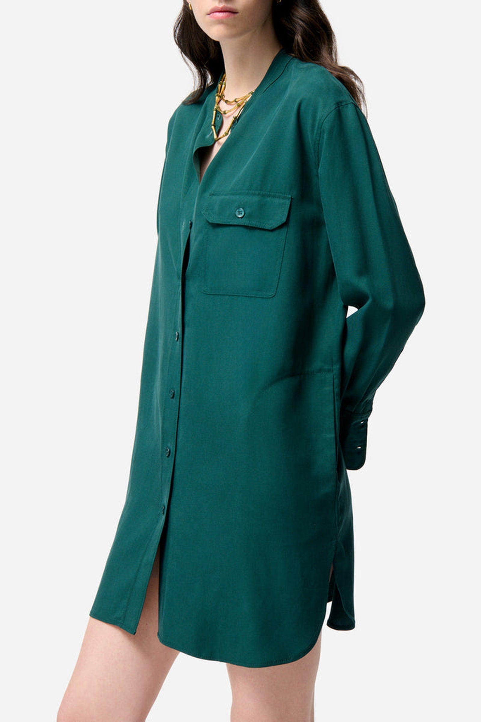 Robe courte Dao - Vert Paon