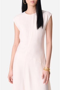 Robe longue asymétrique Enea - Écru