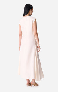 Robe longue asymétrique Enea - Écru