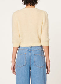 Gilet à manches 3/4 Desia en laine et soie - Citrus