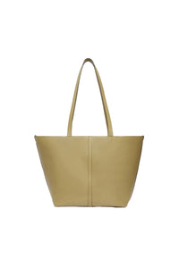 Iconic Daily small leather tote bag - Olive
