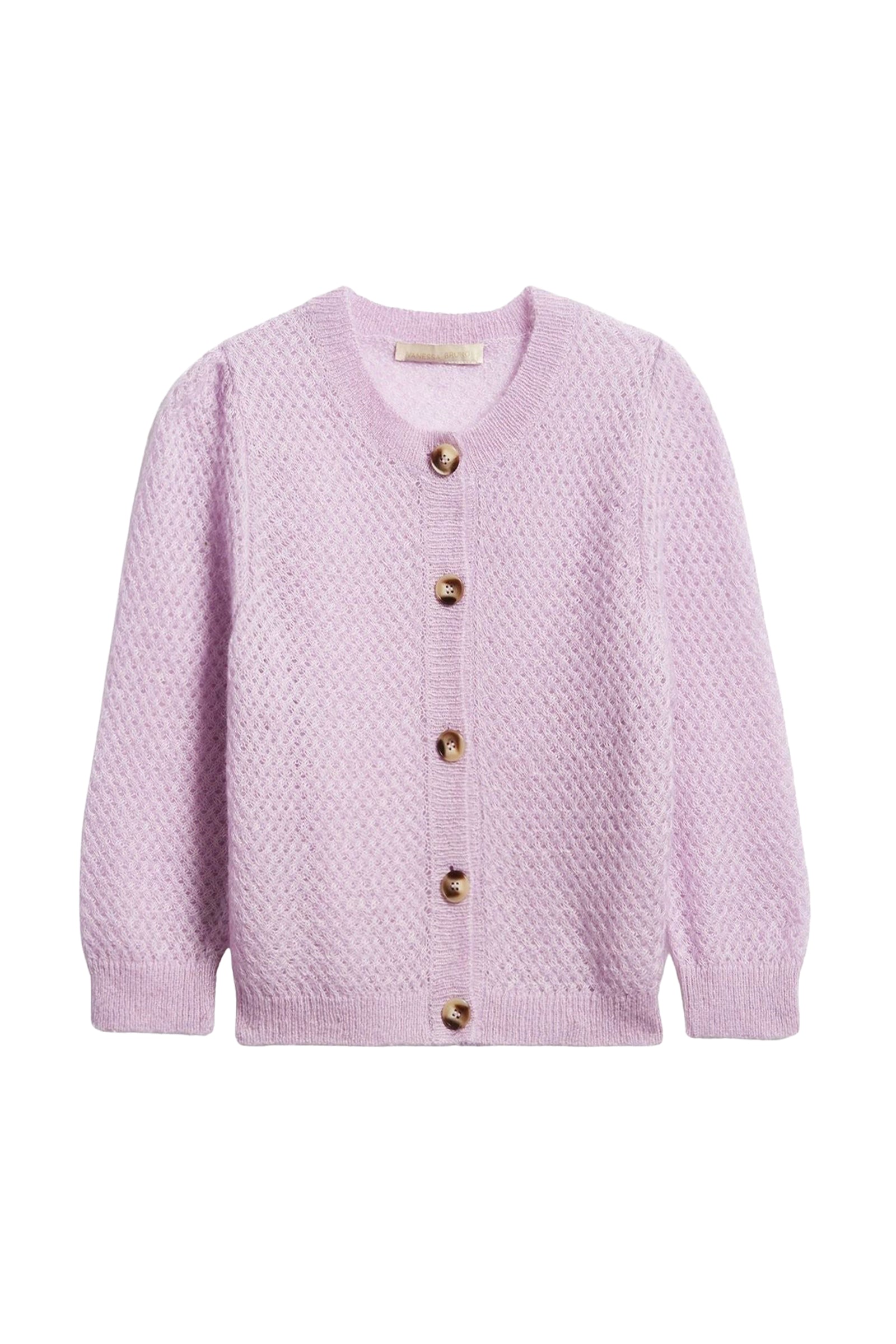 Cardigan Erika en laine - Mauve