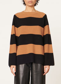 Pull Dania en laine - Cannelle & Noir