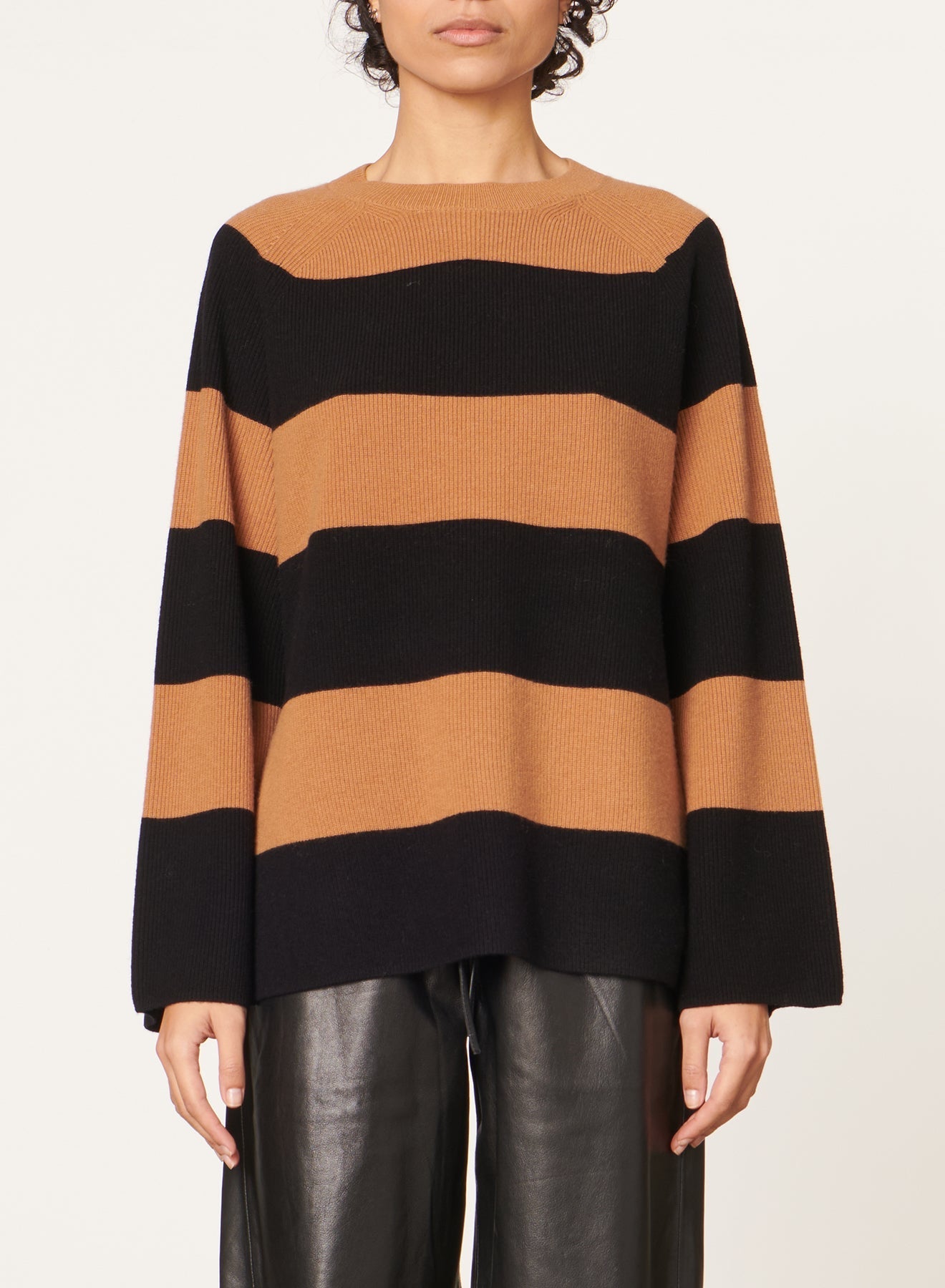 Pull Dania en laine - Cannelle & Noir