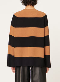 61 QTY NEW // CANNELLE/NOIR / Pull Dania - CANNELLE/NOIR