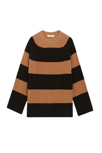 Pull Dania en laine - Cannelle & Noir
