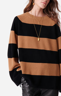 61 QTY NEW // CANNELLE/NOIR / Pull Dania - CANNELLE/NOIR