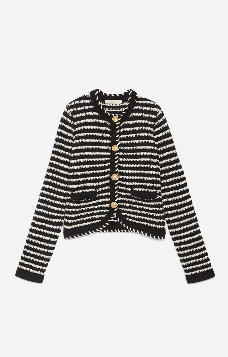52 QTY NEW // NOIR/ECRU / Gilet Daya - NOIR/ECRU