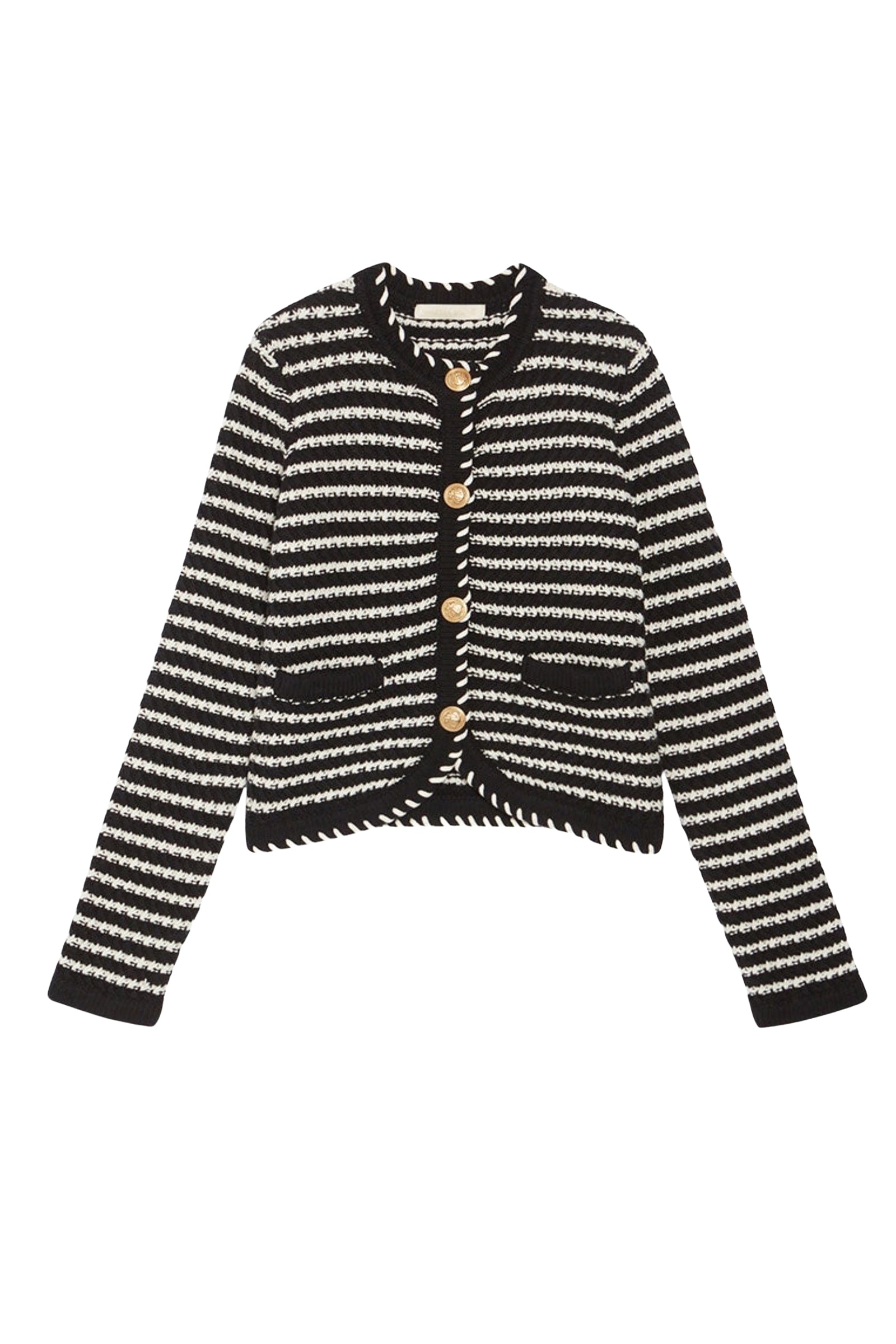 Gilet Daya en laine - Noir & Écru