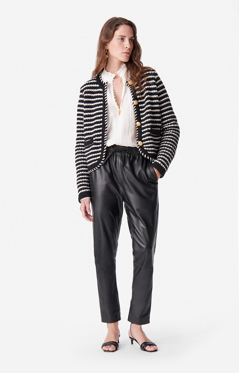 52 QTY NEW // NOIR/ECRU / Gilet Daya - NOIR/ECRU