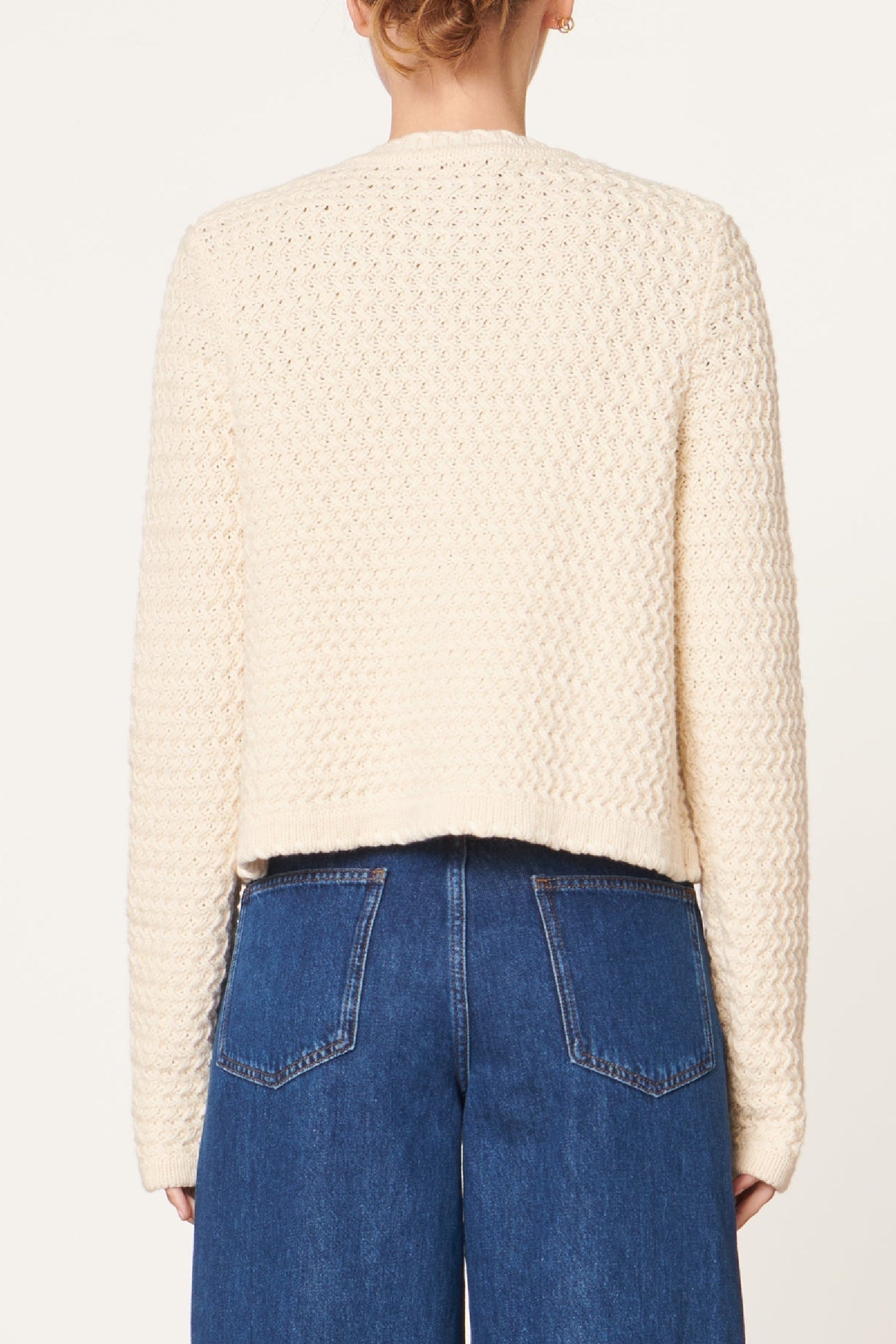 Cardigan Dorina en laine - Écru
