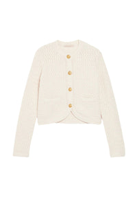 Cardigan Dorina en laine - Écru