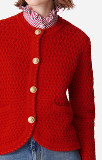 Gilet Dorina en laine - Coquelicot