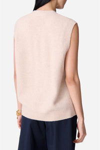 Cardigan sans manches Dashley en laine - Écru