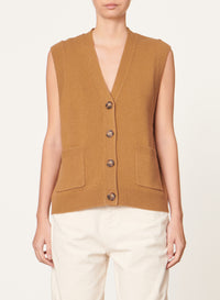19 QTY NEW // CAMEL / Gilet Dashley - CAMEL