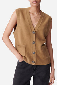 Gilet Dashley en laine - Camel
