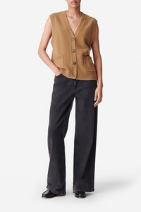 Gilet Dashley en laine - Camel