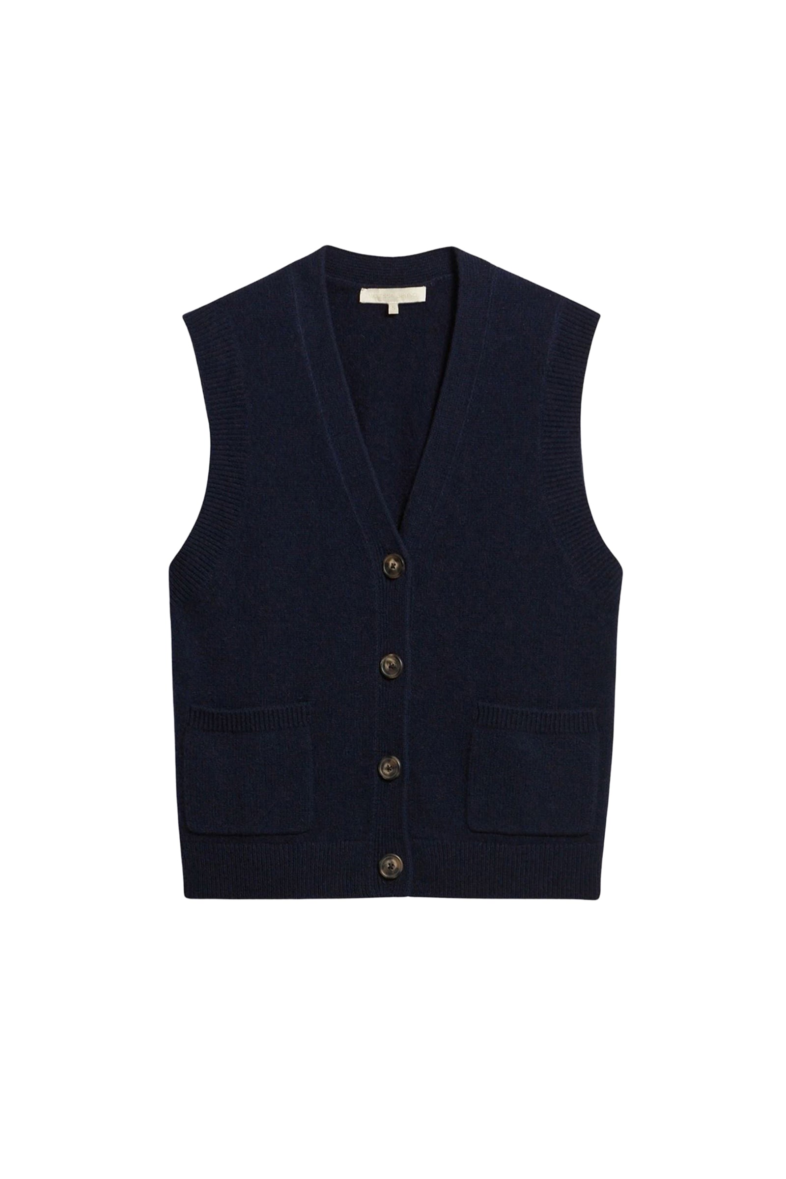 Cardigan sans manches Dashley en laine - Marine