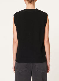 Cardigan sans manches Dashley en laine - Noir