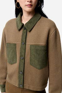Cardigan Denver en laine - Kaki
