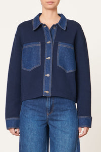 Veste Denver en laine - Bleu