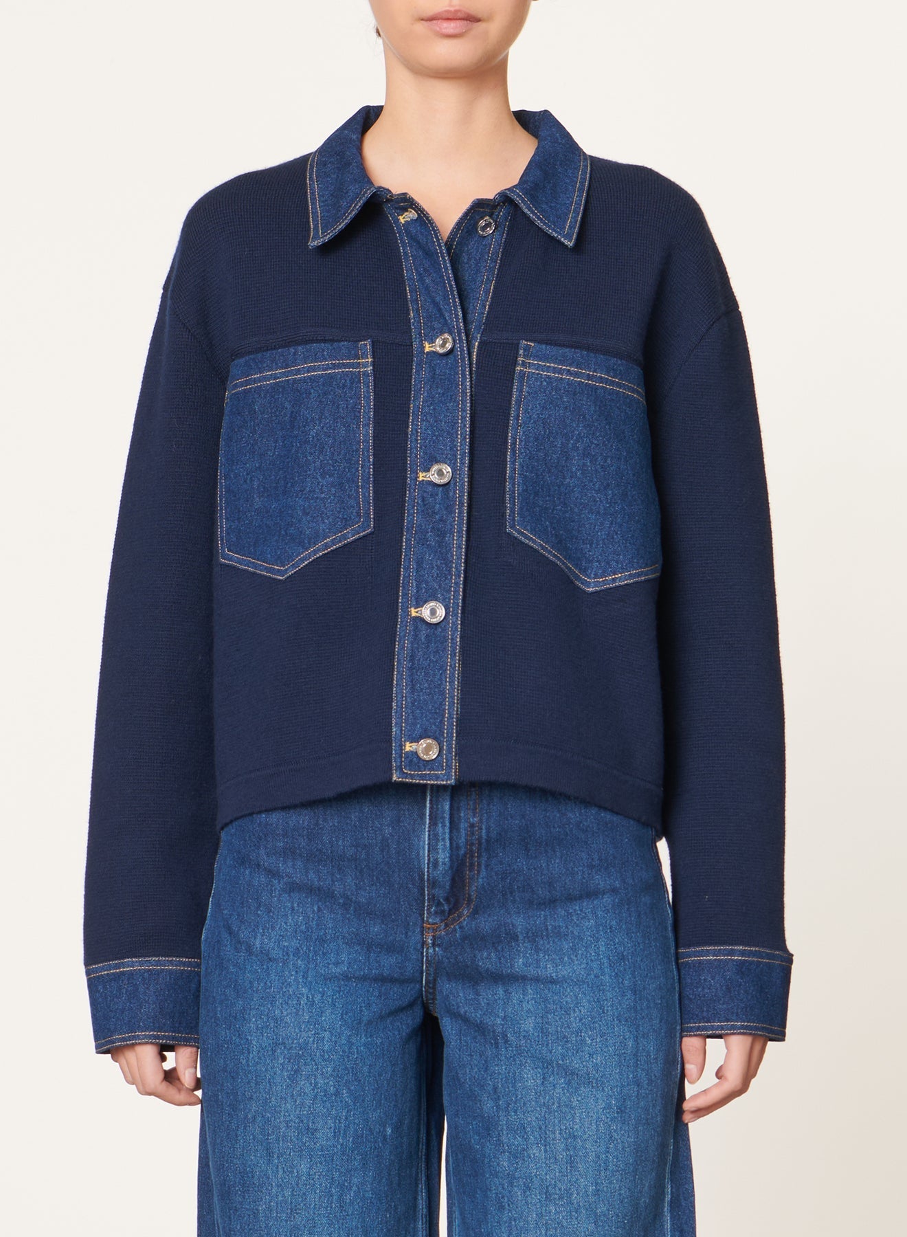 Veste Denver en laine - Bleu