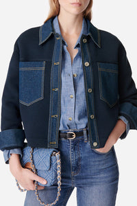 Veste Denver en laine - Bleu